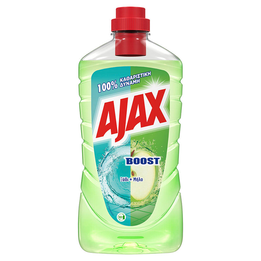 Ajax Boost Υγρό Καθαριστικό Ξύδι & Μήλο 1lt.
