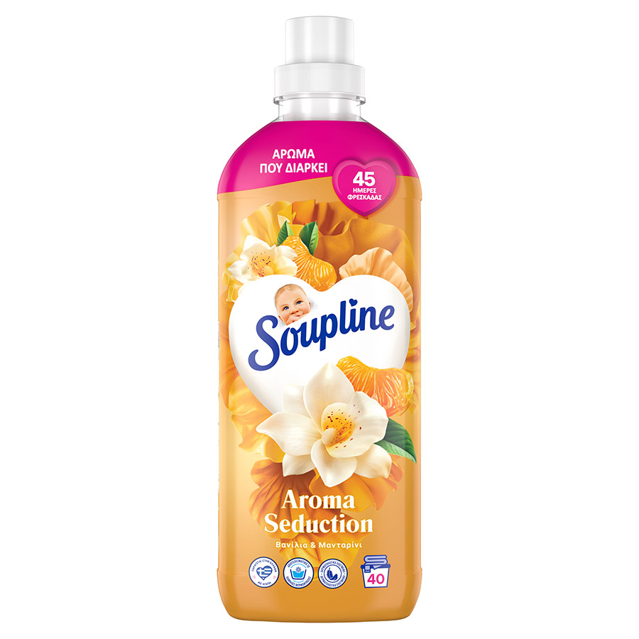 Soupline Aroma Συμπυκνωμένο Μαλακτικό Ρούχων Βανίλια & Μανταρίνι 40mez. 840ml.