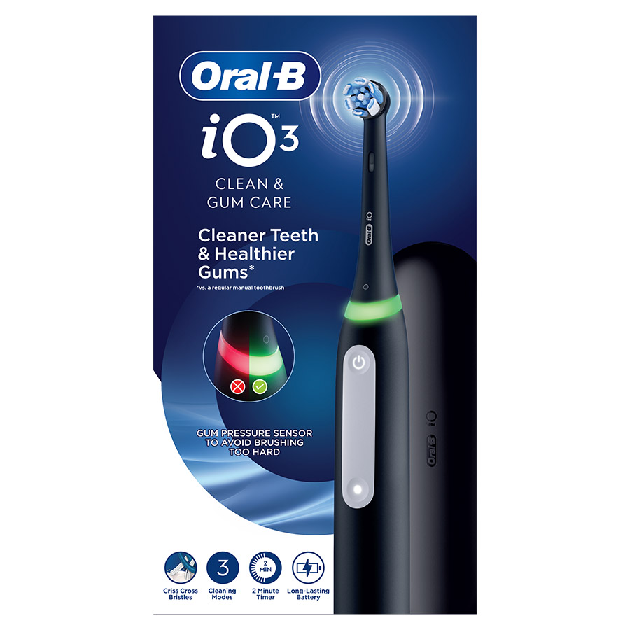 Oral-B iO3 Magnetic Black  Ηλεκτρική Οδοντόβουρτσα Επαναφορτιζόμενη