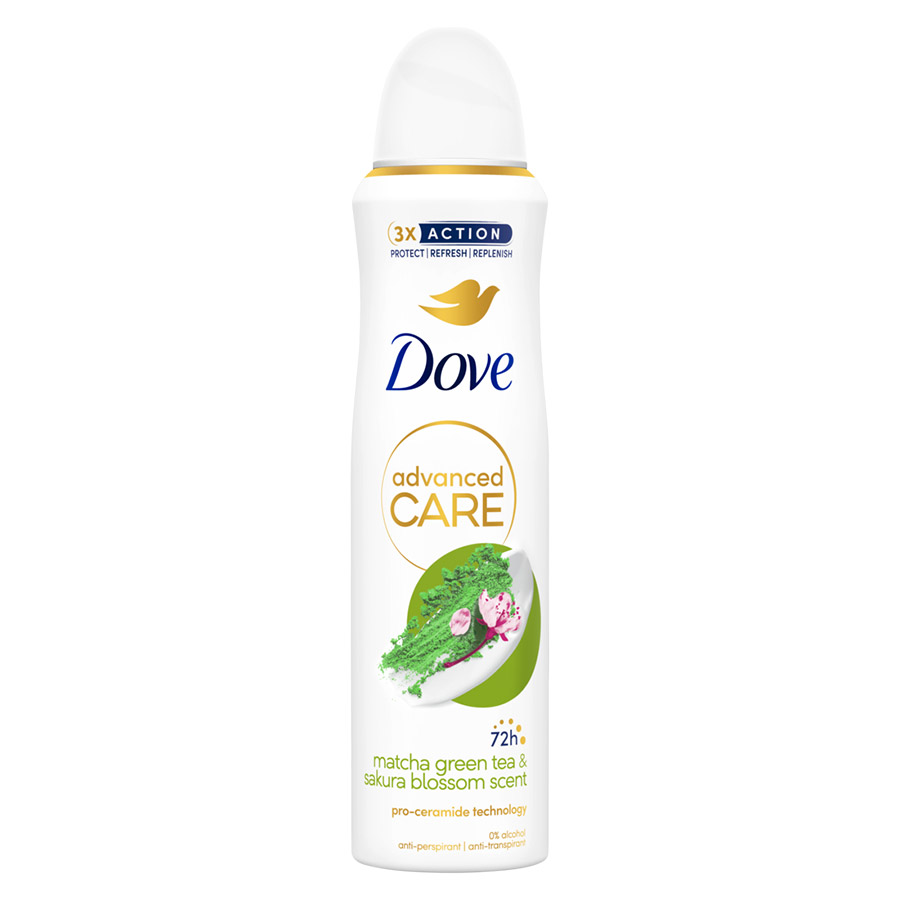 Dove Αποσμητικό Σπρέι Advanced Care Matcha 150ml.