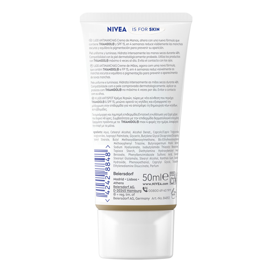 Nivea Luminous 630 Κρέμα Χεριών Κατά Των Κηλίδων Anti-Spot SPF15 50ml.