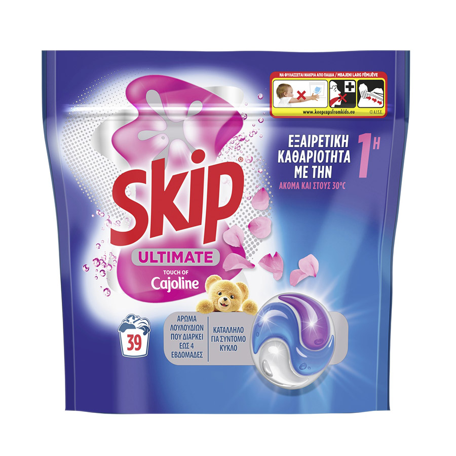Skip Ultimate Caps Απορρυπαντικό Πλυντηρίου Ρούχων Touch Of Cajoline 39τεμ.