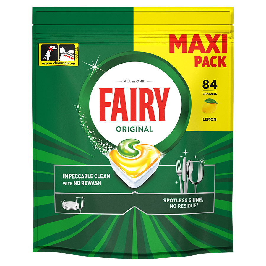 Fairy Original Κάψουλες Πλυντηρίου Πιάτων Λεμόνι XXL 84τεμ.