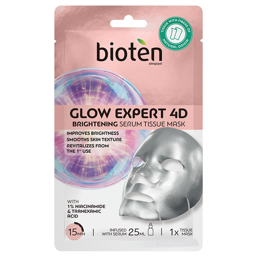 Bioten Glow Expert 4D Υφασμάτινη Μάσκα Προσώπου 1τεμ.