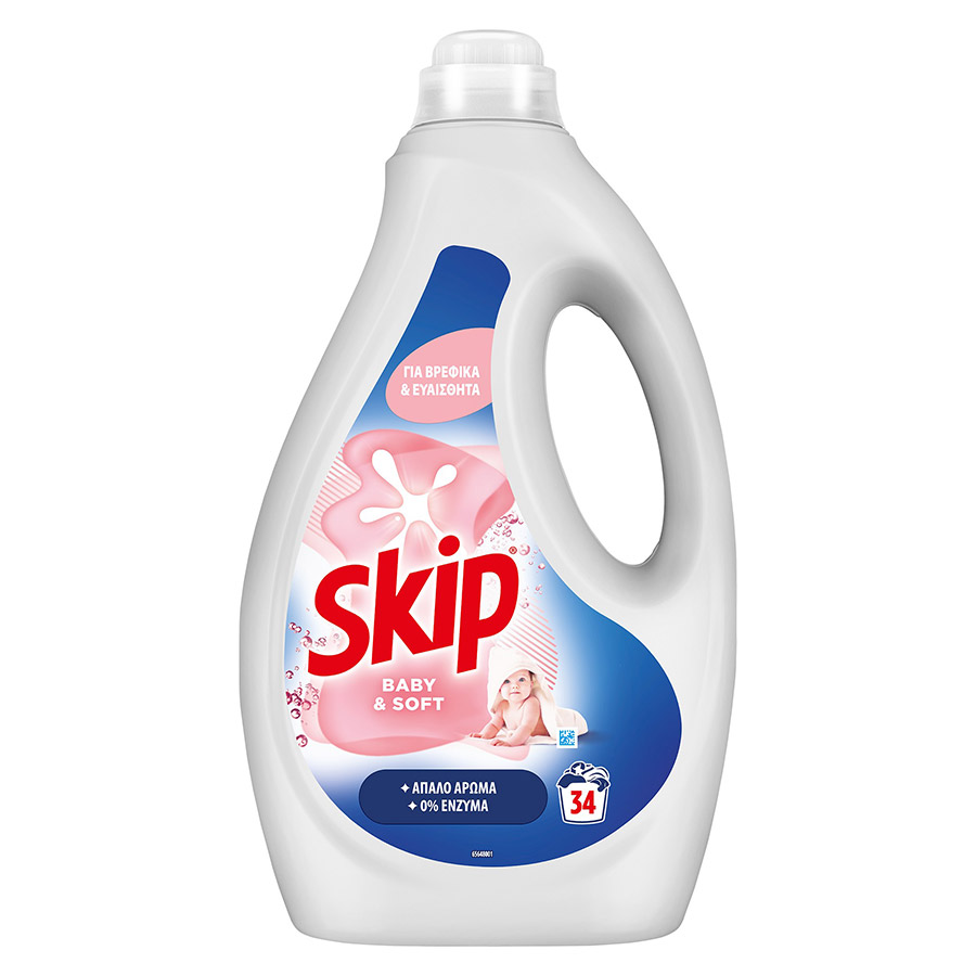 Skip Υγρό Απορρυπαντικό Πλυντηρίου Ρούχων Talc Soft 34mez. 1,53lt.