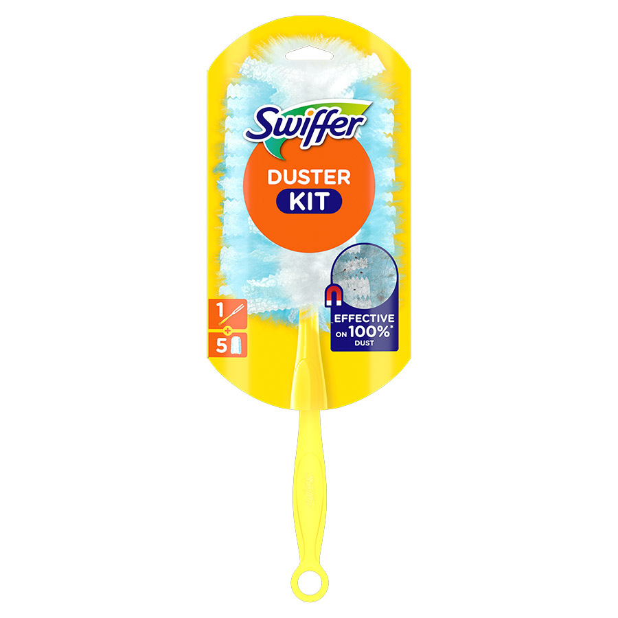 Swiffer Duster Kit Έτοιμη Λαβή +5 Ανταλλακτικά Φτερά Ξεσκονίσματος
