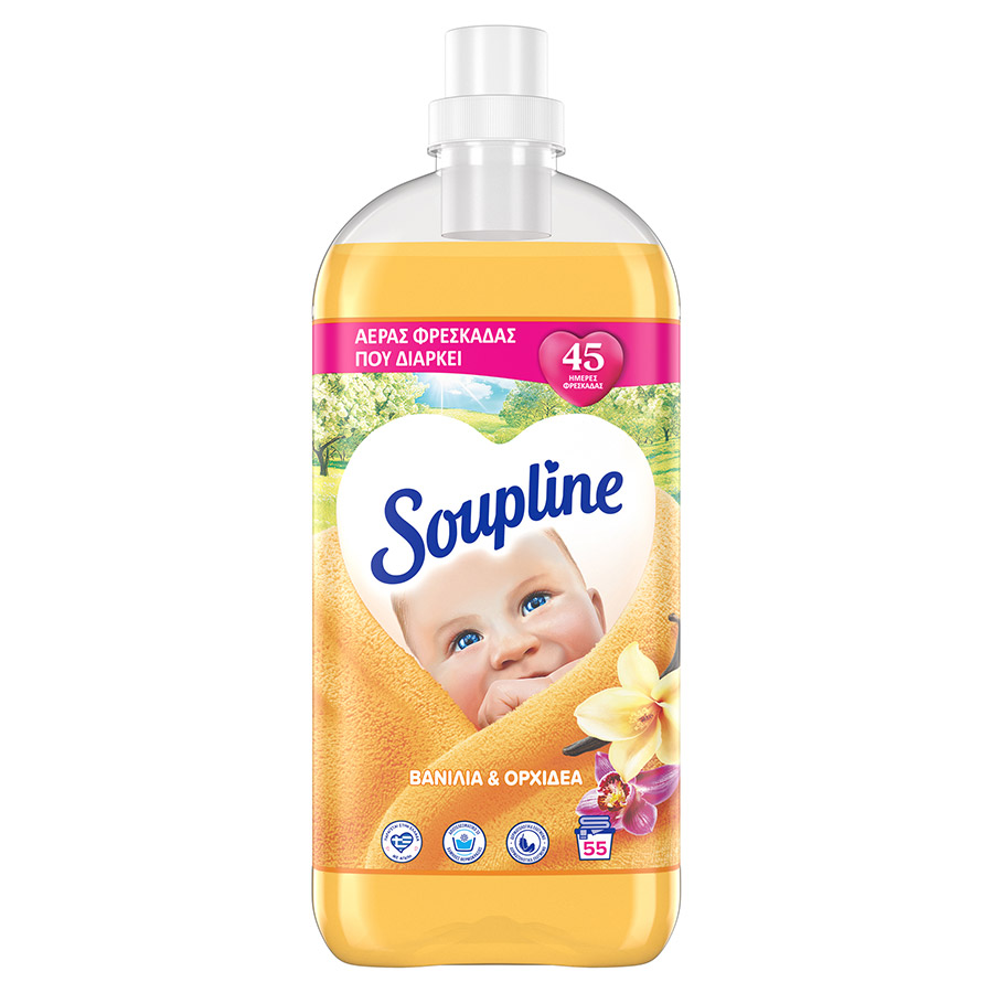 Soupline Συμπυκνωμένο Μαλακτικό Ρούχων Βανίλια & Ορχιδέα 55mez. 1,115lt.