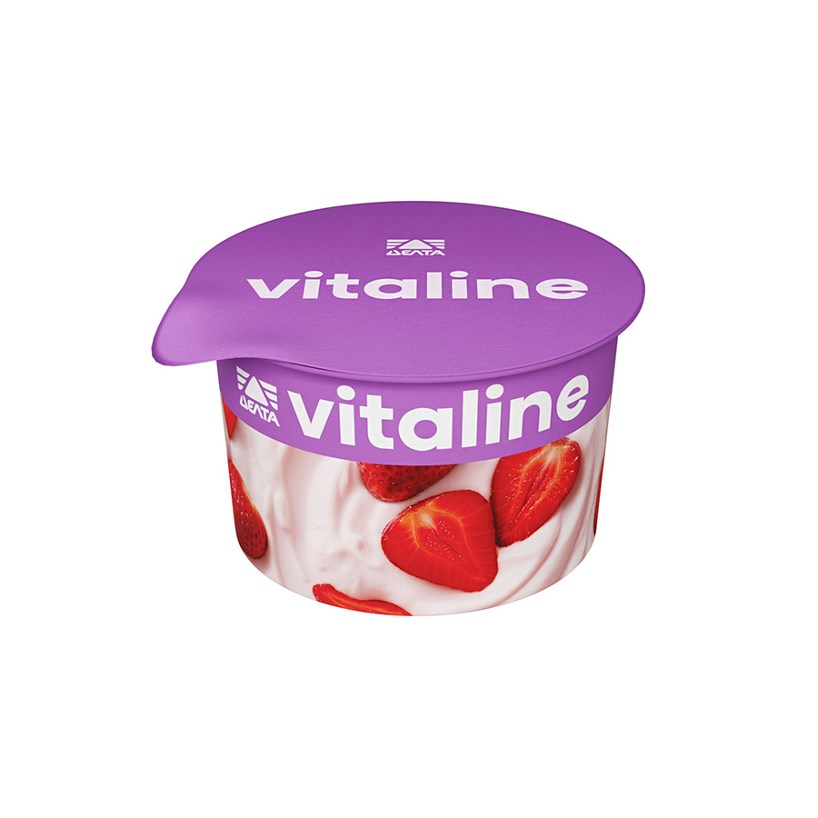 Δέλτα Vitaline Επιδόρπιο Γιαουρτιού Φράουλα 1% Λιπαρά 3x180γρ.