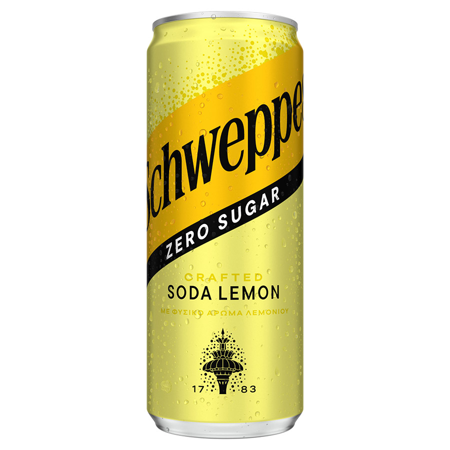 Schweppes Σόδα Λεμόνι Χωρίς Ζάχαρη 330ml.