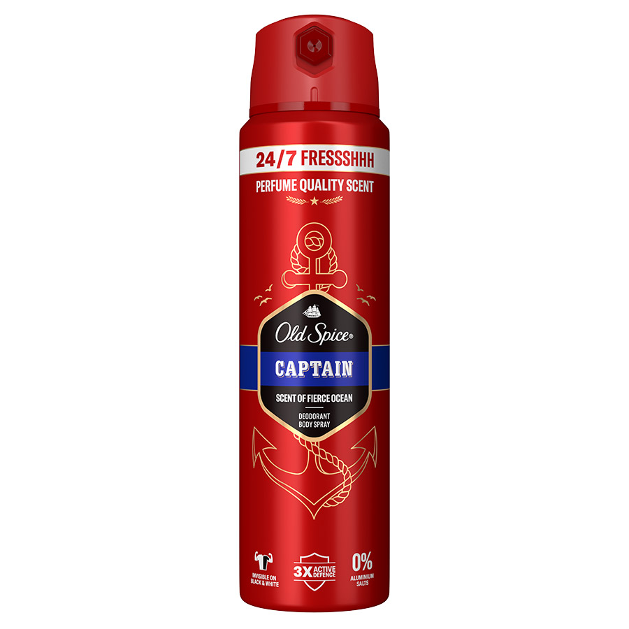Old Spice Captain Αποσμητικό Σπρέι Σώματος 150ml.