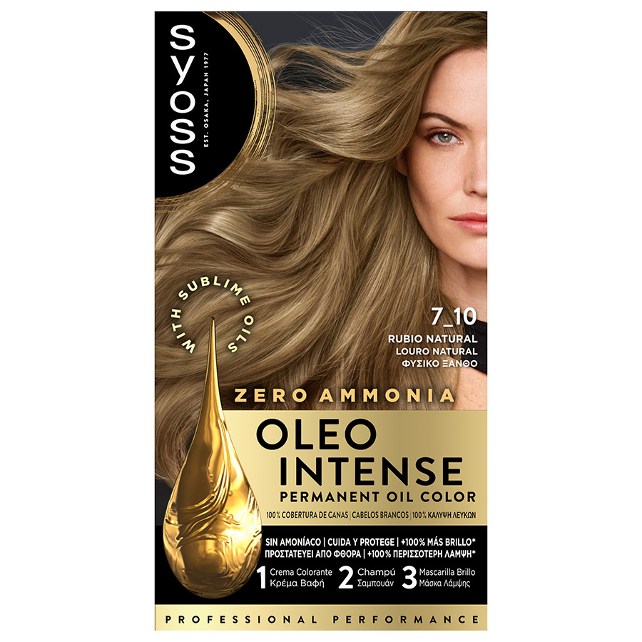 Syoss Βαφή Μαλλιών Oleo Intense No7-10 Φυσικό Ξανθό
