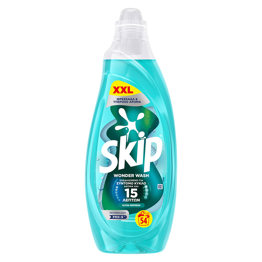 Skip Wonder Wash Υγρό Απορρυπαντικό Πλυντηρίου Ρούχων Ultra Refresh 54mez. 2,16lt.