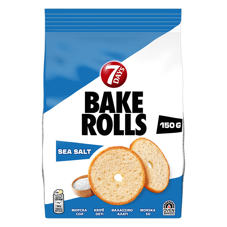 7Days Bake Rolls Κλασική Αλάτι 150γρ.