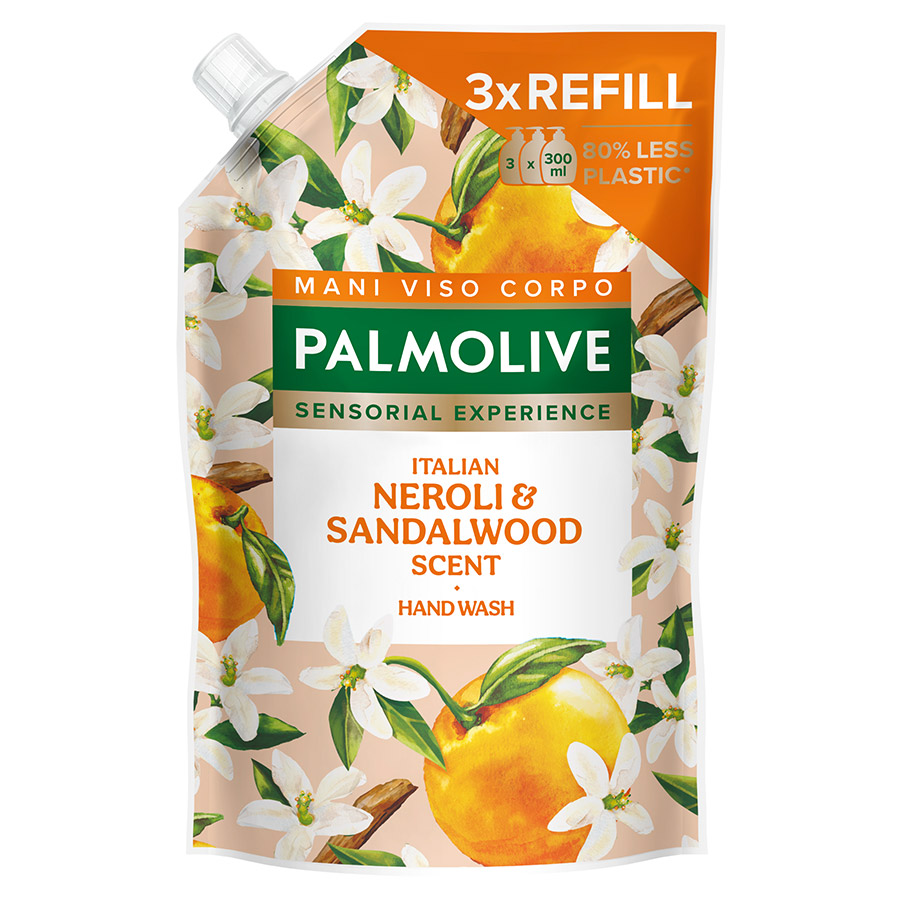 Palmolive Υγρό Κρεμοσάπουνο Νερόλι & Σανδαλόξυλο Ανταλλακτικό 900ml.