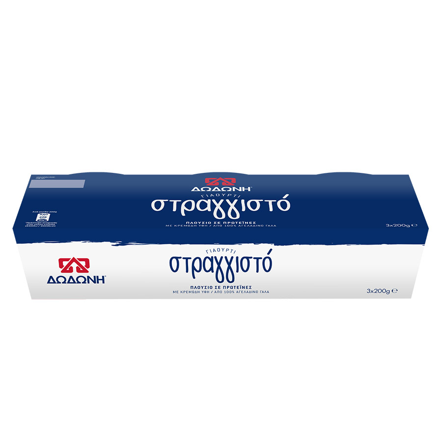 Δωδώνη Γιαούρτι Στραγγιστό 8% Λιπαρά 3x200γρ.
