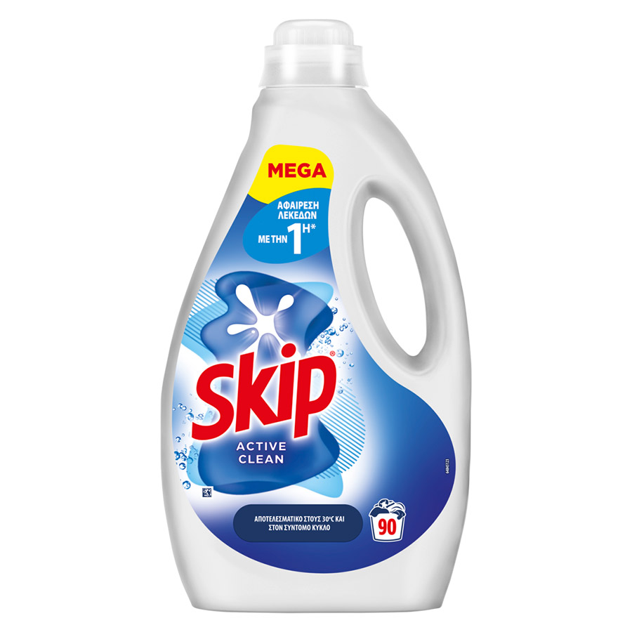 Skip Υγρό Απορρυπαντικό Πλυντηρίου Ρούχων Active Clean 90mez. 4,5lt.