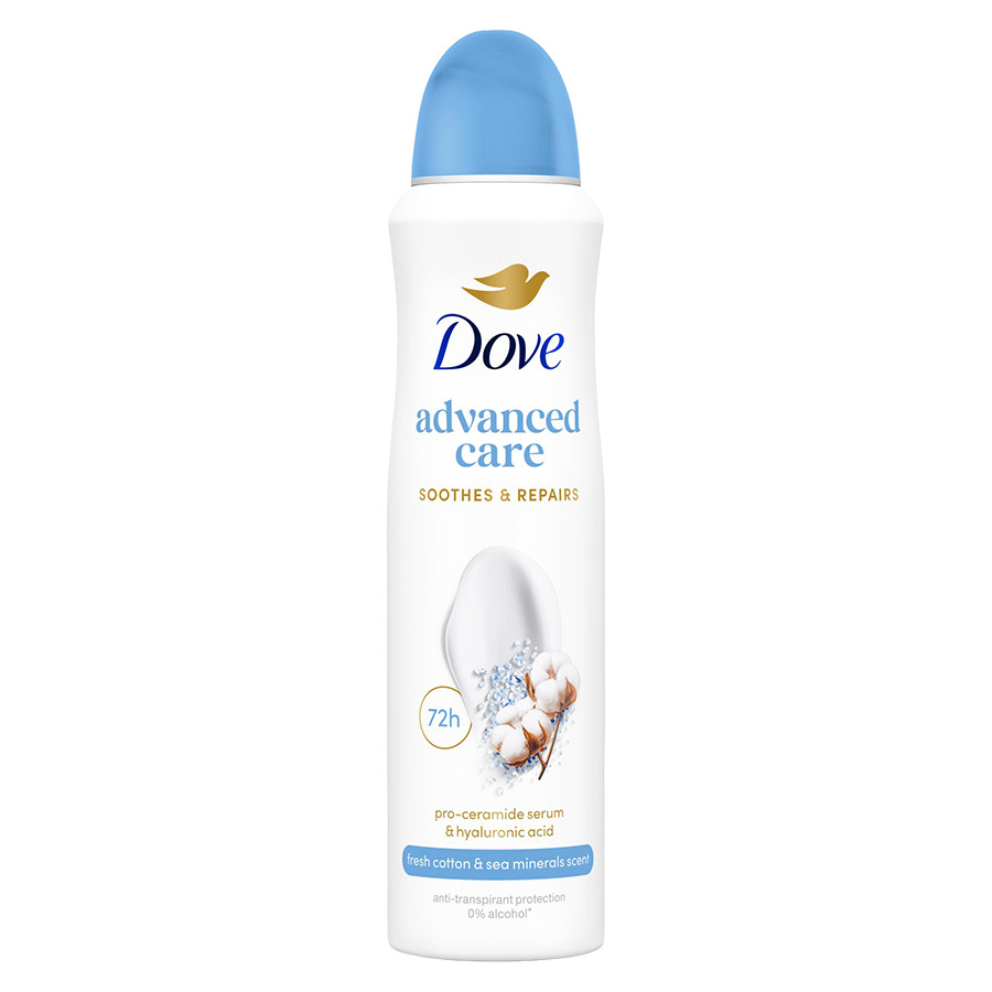 Dove Αποσμητικό Σπρέι Advanced Care Fresh Cotton 150ml.