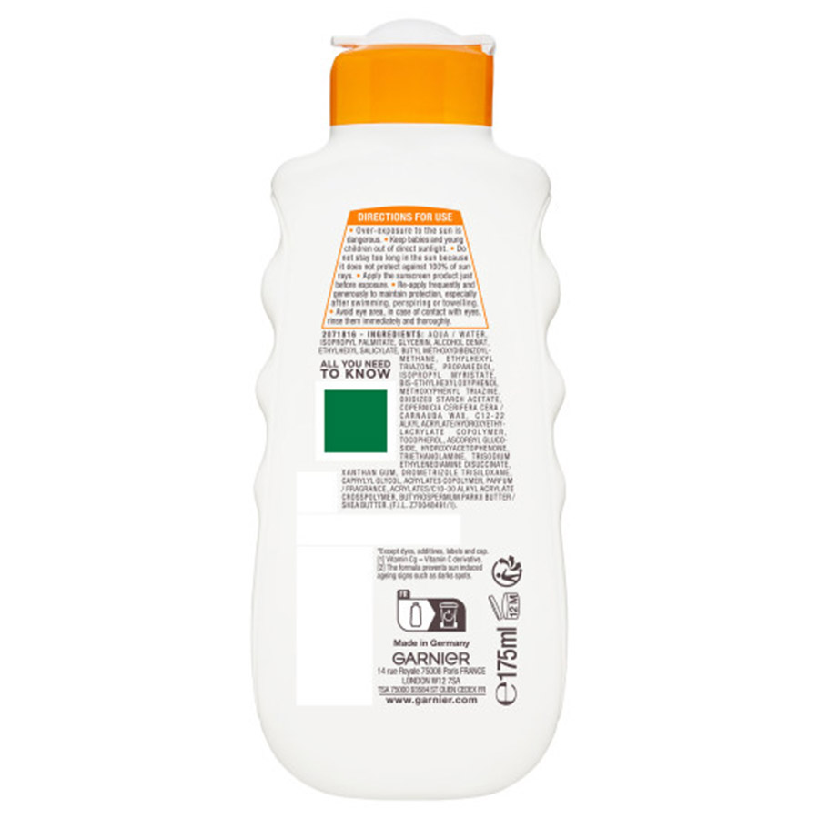 L'oreal Garnier Ambre Solaire Hydra 24 Αντηλιακό Γαλάκτωμα SPF30 175ml.