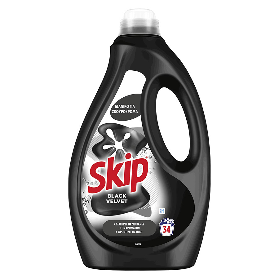 Skip Υγρό Απορρυπαντικό Πλυντηρίου Ρούχων Black Velvet 34mez. 1,53lt.