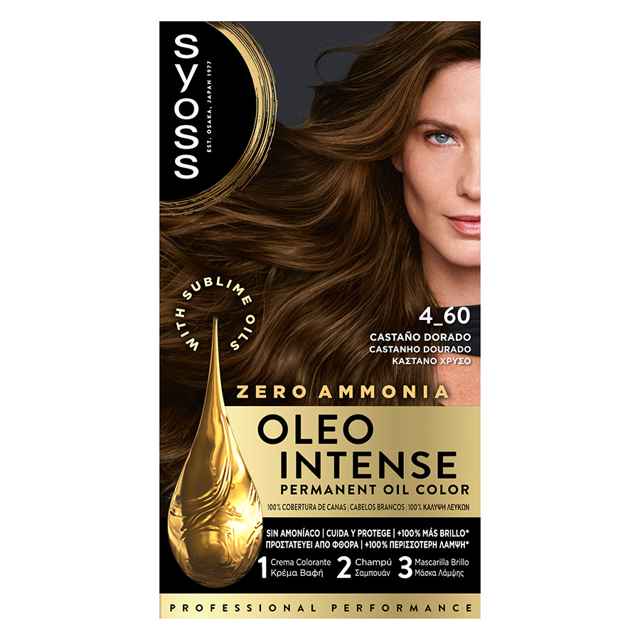 Syoss Βαφή Μαλλιών Oleo Intense No4-60 Καστανό Χρυσό