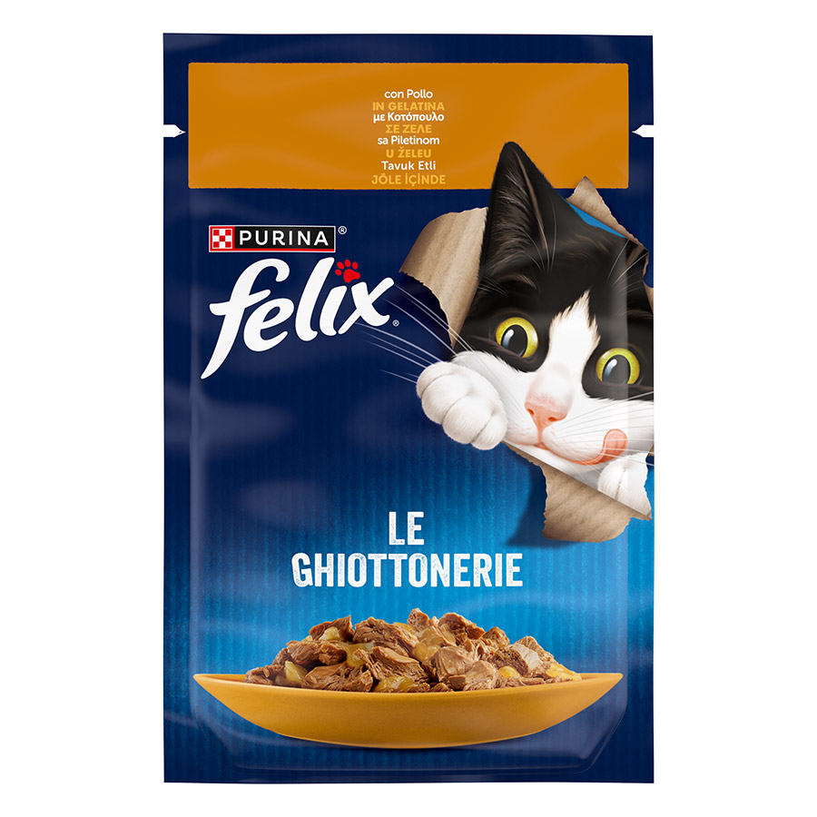 Purina Felix Γατοτροφή Κοτόπουλο Σε Ζελέ 85γρ.
