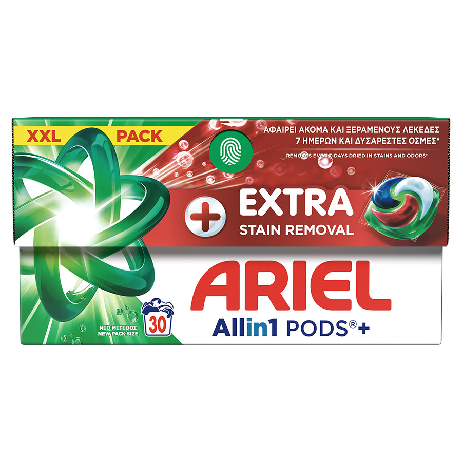 Ariel All In 1 Pods Extra Clean Απορρυπαντικό Πλυντηρίου Ρούχων 30τεμ.