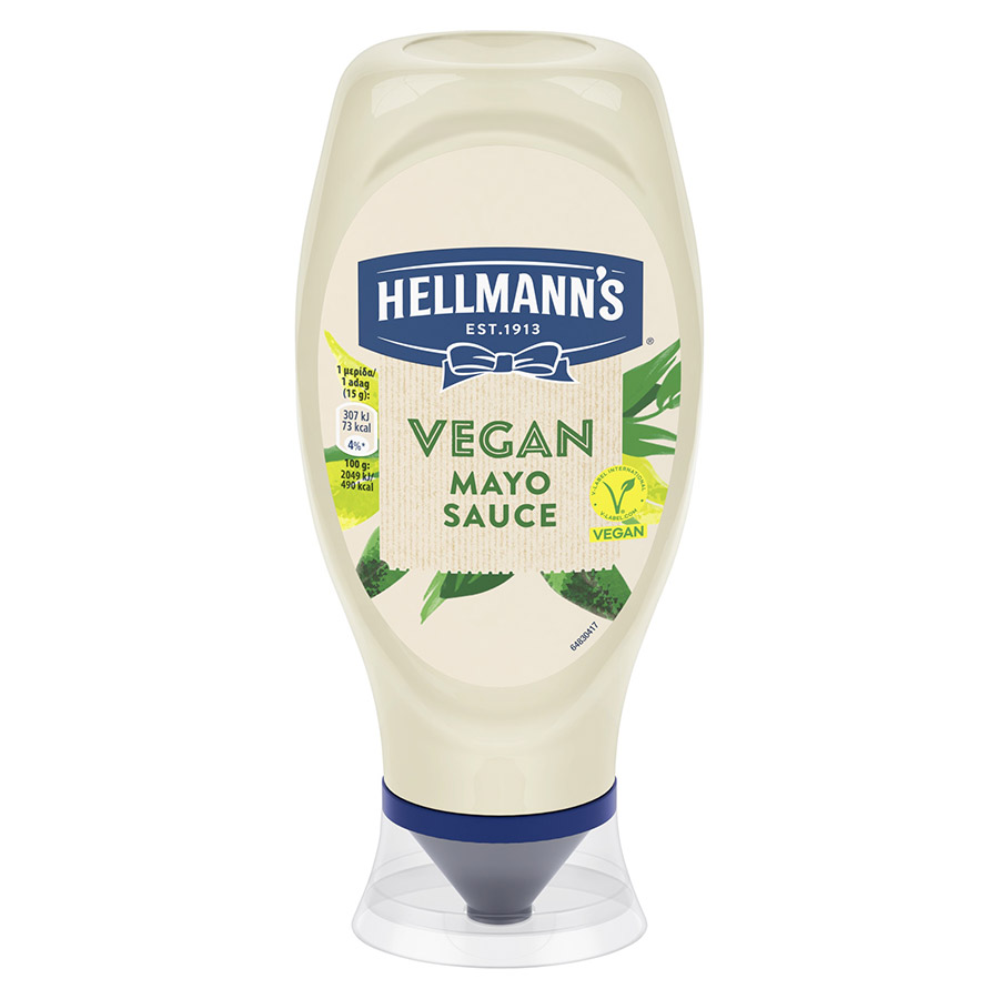 Hellmann's Μαγιονέζα Vegan Top Down 430ml.