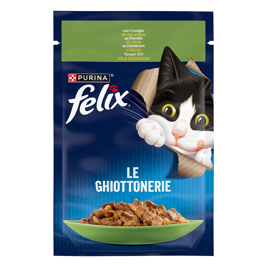 Purina Felix Γατοτροφή Κουνέλι Σε Ζελέ 85γρ.