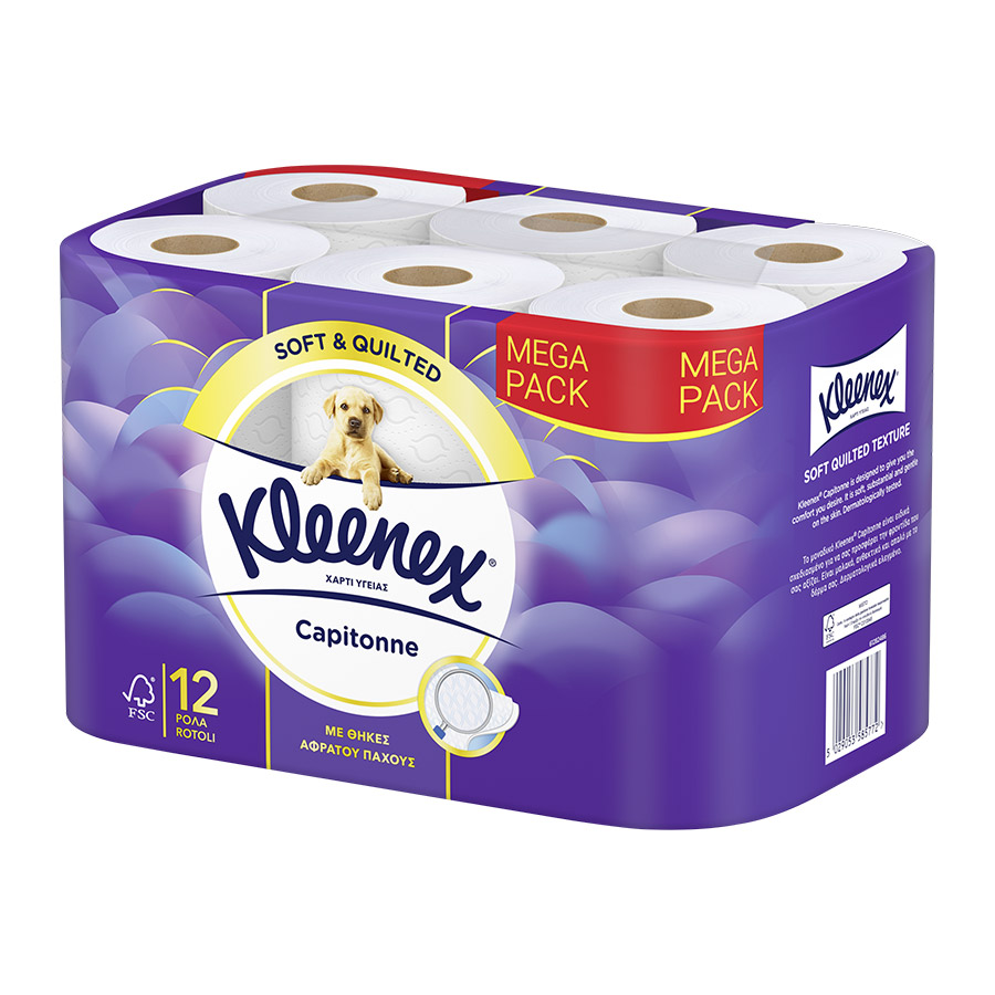 Kleenex Capitonne Χαρτί Υγείας 155Φύλλων 12τεμ. 891γρ.