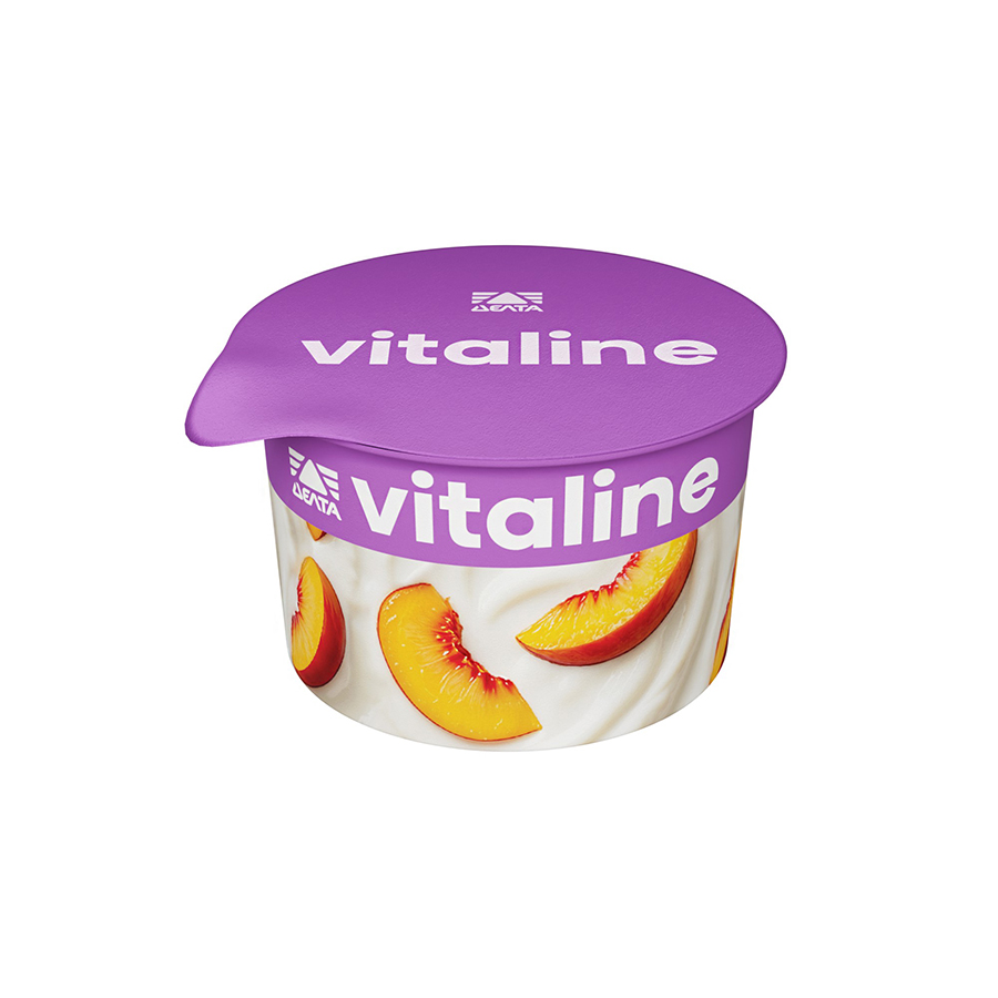 Δέλτα Vitaline Επιδόρπιο Γιαουρτιού Ροδάκινο 1% Λιπαρά 3x180γρ.