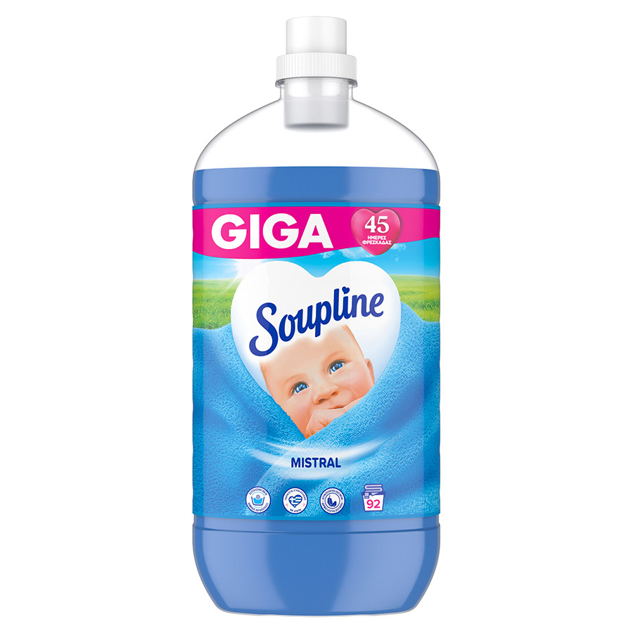 Soupline Συμπυκνωμένο Μαλακτικό Ρούχων Mistral 92mez. 1,932lt.