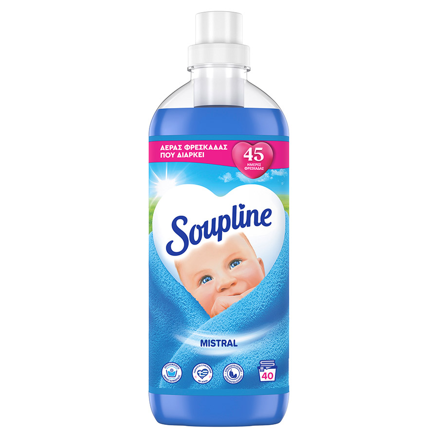 Soupline Συμπυκνωμένο Μαλακτικό Ρούχων Mistral 40mez. 840ml.