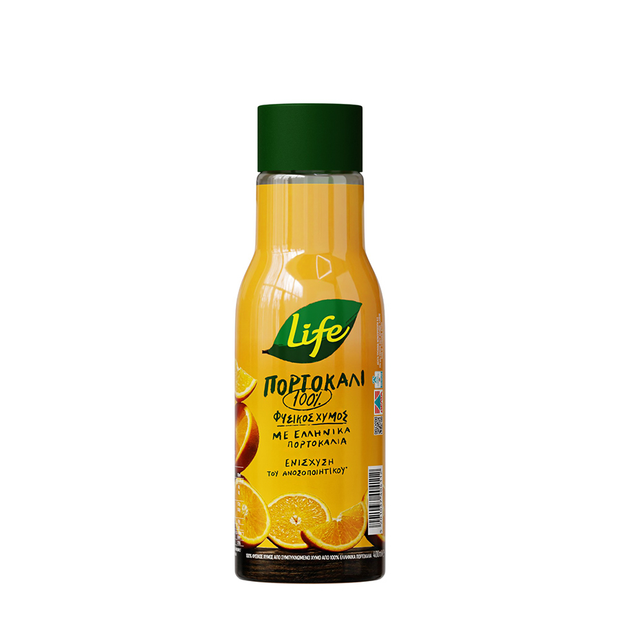 Δέλτα Life Φυσικός Χυμός Πορτοκάλι 400ml.