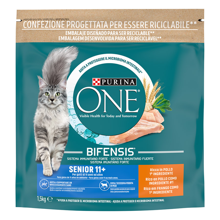 Purina One Bifensis Ξηρά Γατοτροφή Kοτόπουλο Senior 11+ 1,5kg.