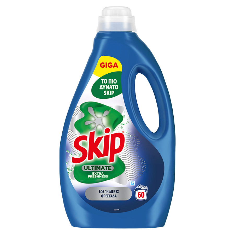 Skip Ultimate Υγρό Απορρυπαντικό Πλυντηρίου Ρούχων Fresh Power 60mez. 3lt.