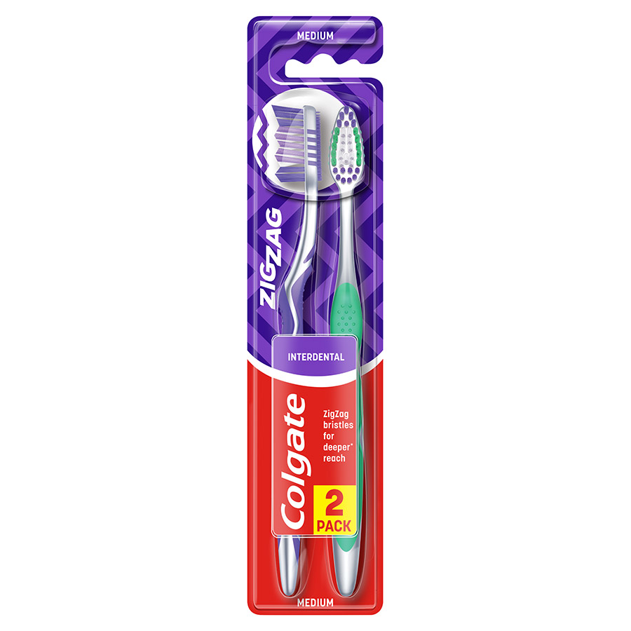 Colgate Zig Zag Οδοντόβουρτσα Μέτρια 2τεμ.