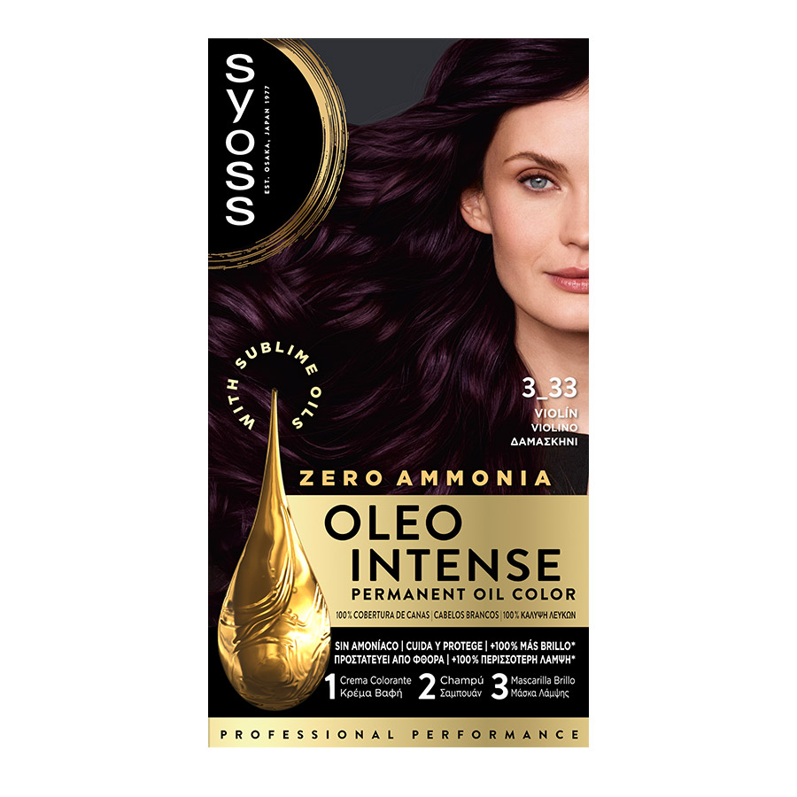 Syoss Βαφή Μαλλιών Oleo Intense No3-33 Δαμασκηνί