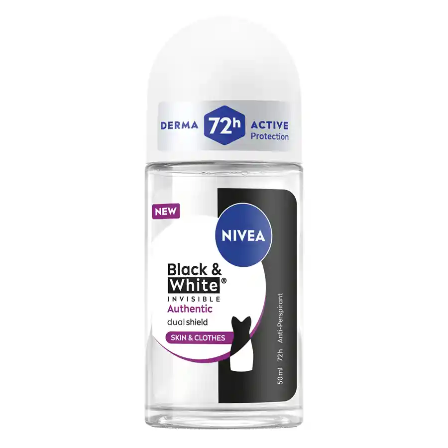 Nivea Black & White Authentic Αποσμητικό Roll-On 50ml.
