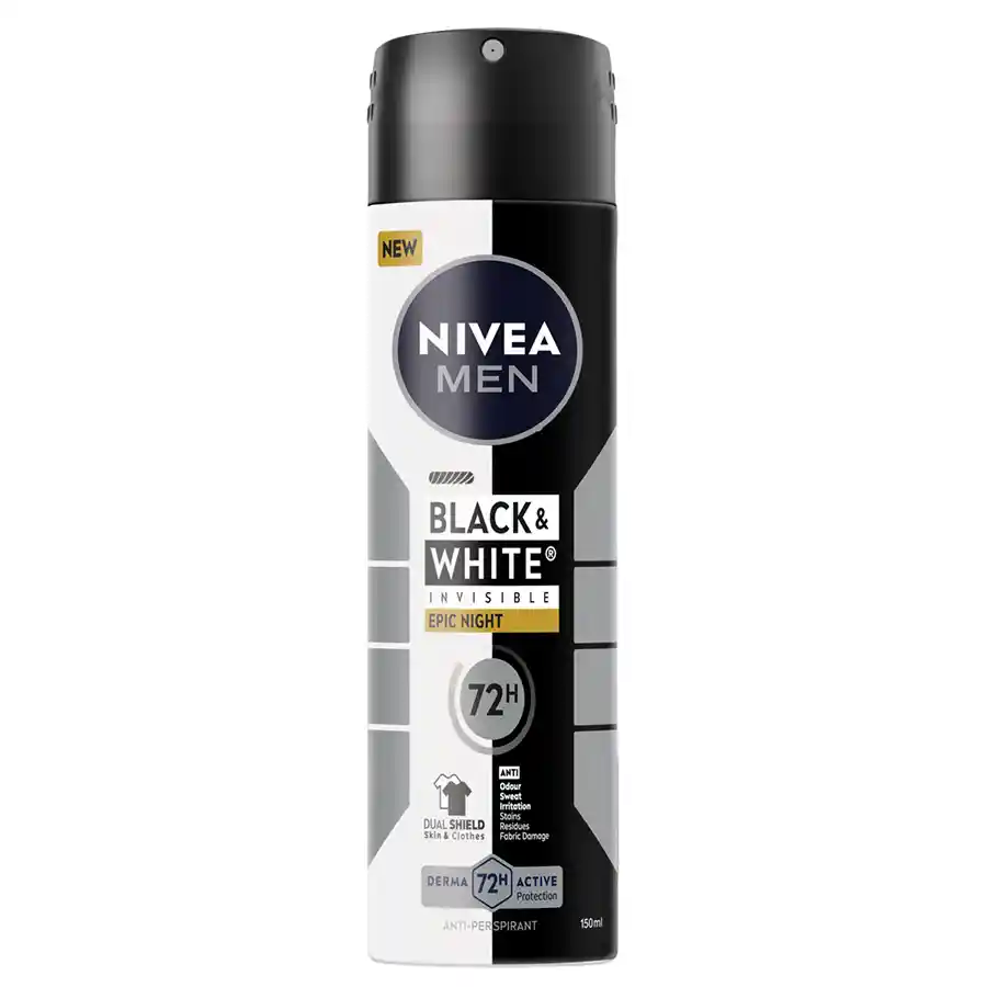 Nivea Men Black & White Epic Night Αποσμητικό Σπρέι 150ml.