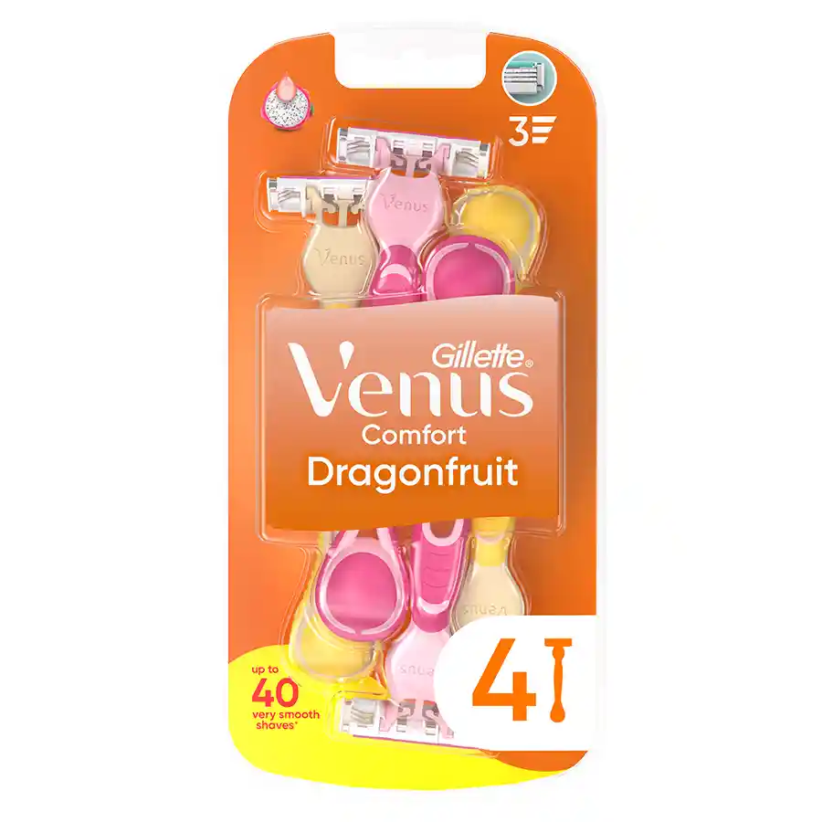 Gillette Venus 3 Ξυραφάκια Dragonfruit Μιας Χρήσης 4τεμ.