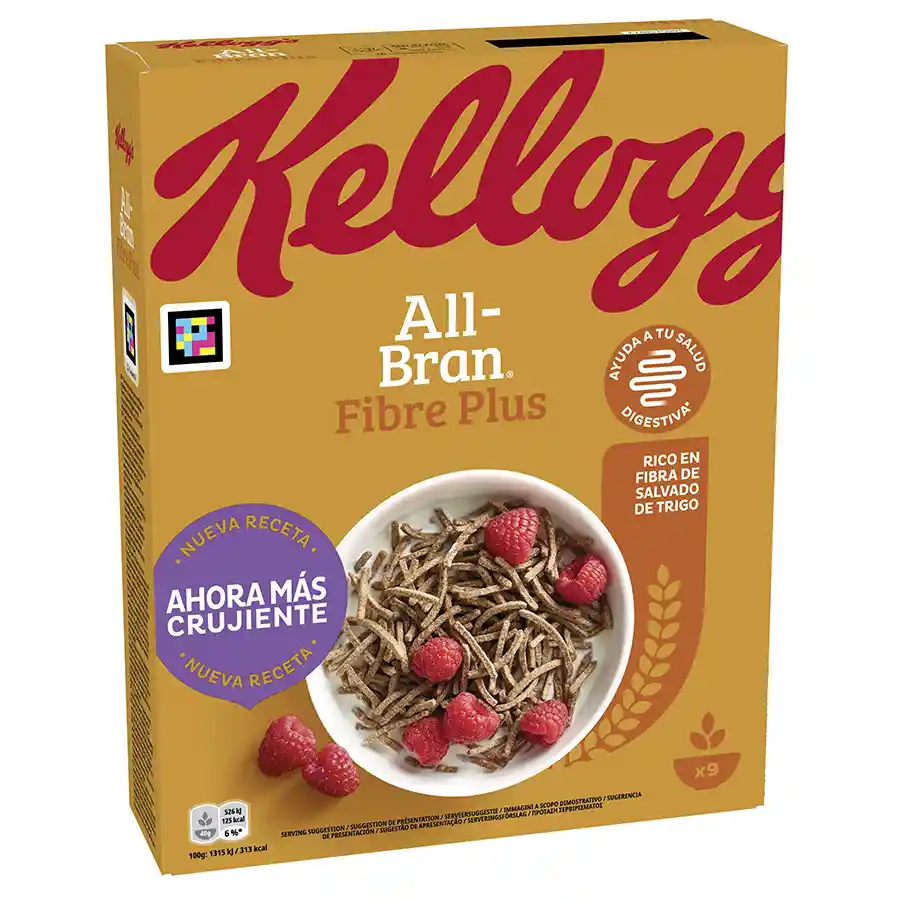Kellogg's All Bran Δημητριακά Fibre Plus 375γρ.