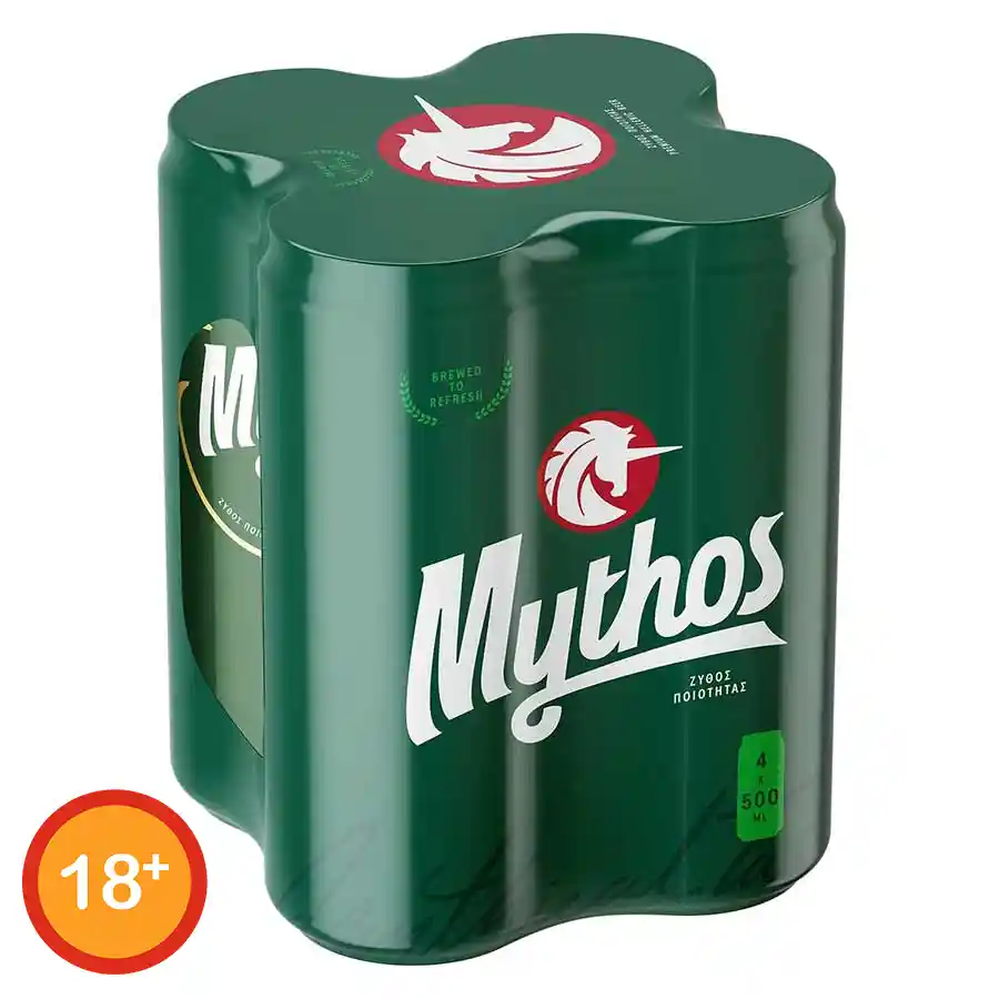 Mythos Μπίρα Lager 4x500ml.