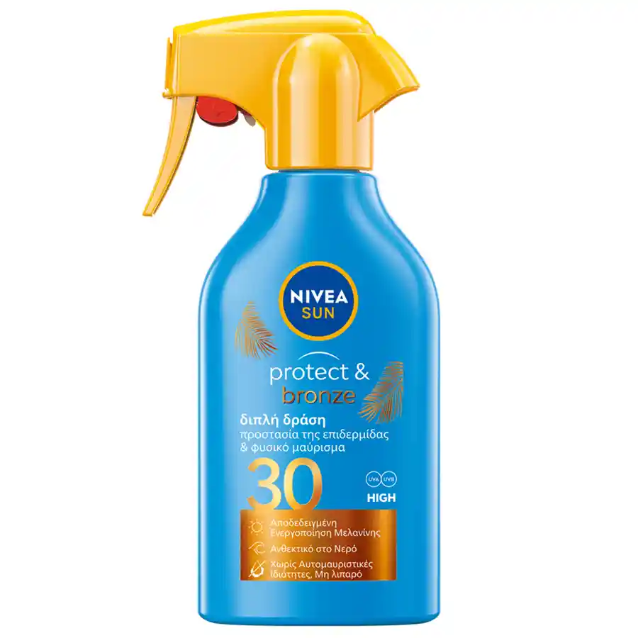 Nivea Sun Protect & Bronze Αντηλιακό Σπρέι Trigger SPF30 250ml.