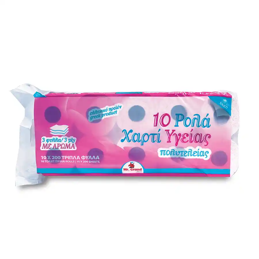 MrGrand Χαρτί Υγείας Αρωματικό 3Φύλλων 10τεμ. 
