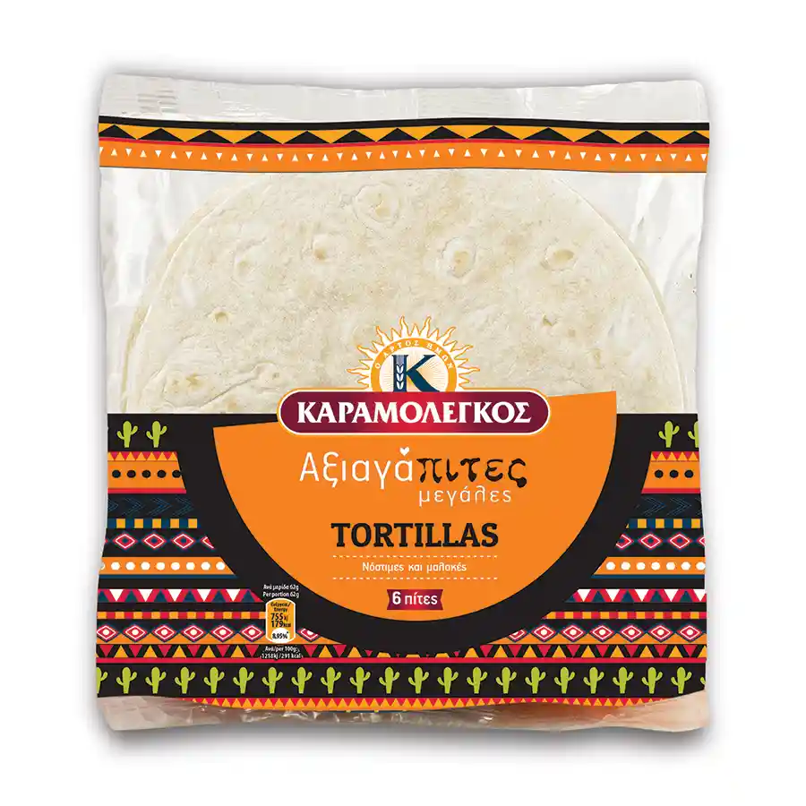 Αξιαγάπιτες Πίτες Tορτίγιες Μεγάλες 375gr