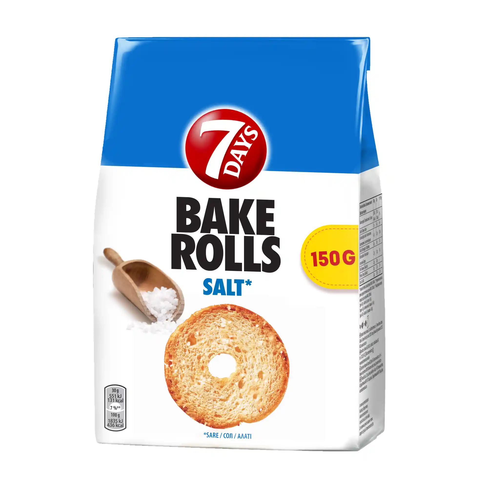 7Days Bake Rolls Παξιμαδάκια Σνακ Αλάτι 150γρ.
