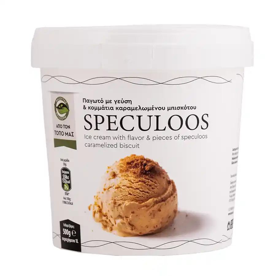Μασούτης Από Τον Τόπο Μας Παγωτό Μπισκότο Speculoos 500γρ. /1lt. 