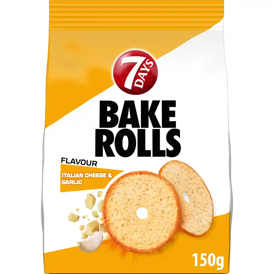 7Days Bake Rolls Ιταλικό Τυρί & Σκόρδο 150γρ.