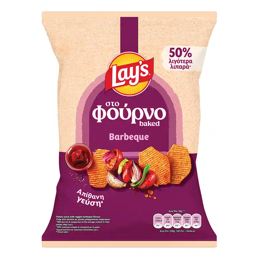 Lays Τσιπς Στο Φούρνο Barbeque 105γρ.