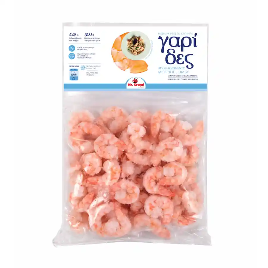 MrGrand Γαρίδες Αποφλοιωμένες Jumbo 425γρ.